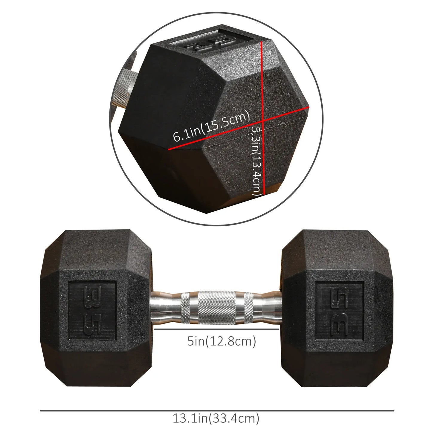 35lbs Rubber Hex Dumbbells, Hand Weight, Fitness Training, Black Dumbbells & Barbells at Gallery Canada