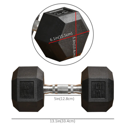 35lbs Rubber Hex Dumbbells, Hand Weight, Fitness Training, Black Dumbbells & Barbells at Gallery Canada