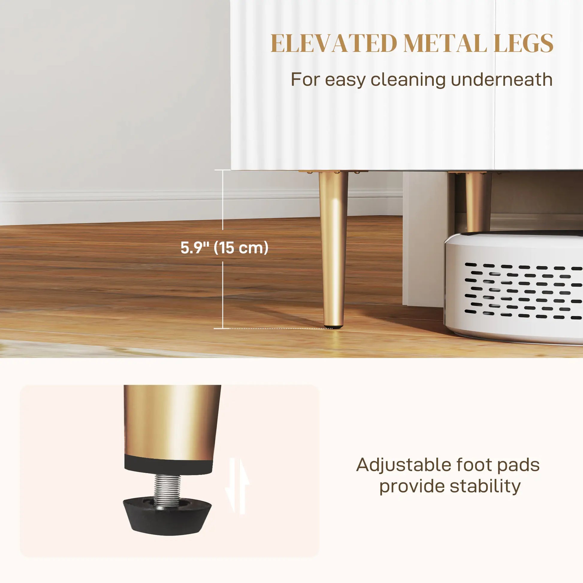 Modern Kitchen Storage Cabinet, Adjustable Shelves, White Bar Cabinets at Gallery Canada