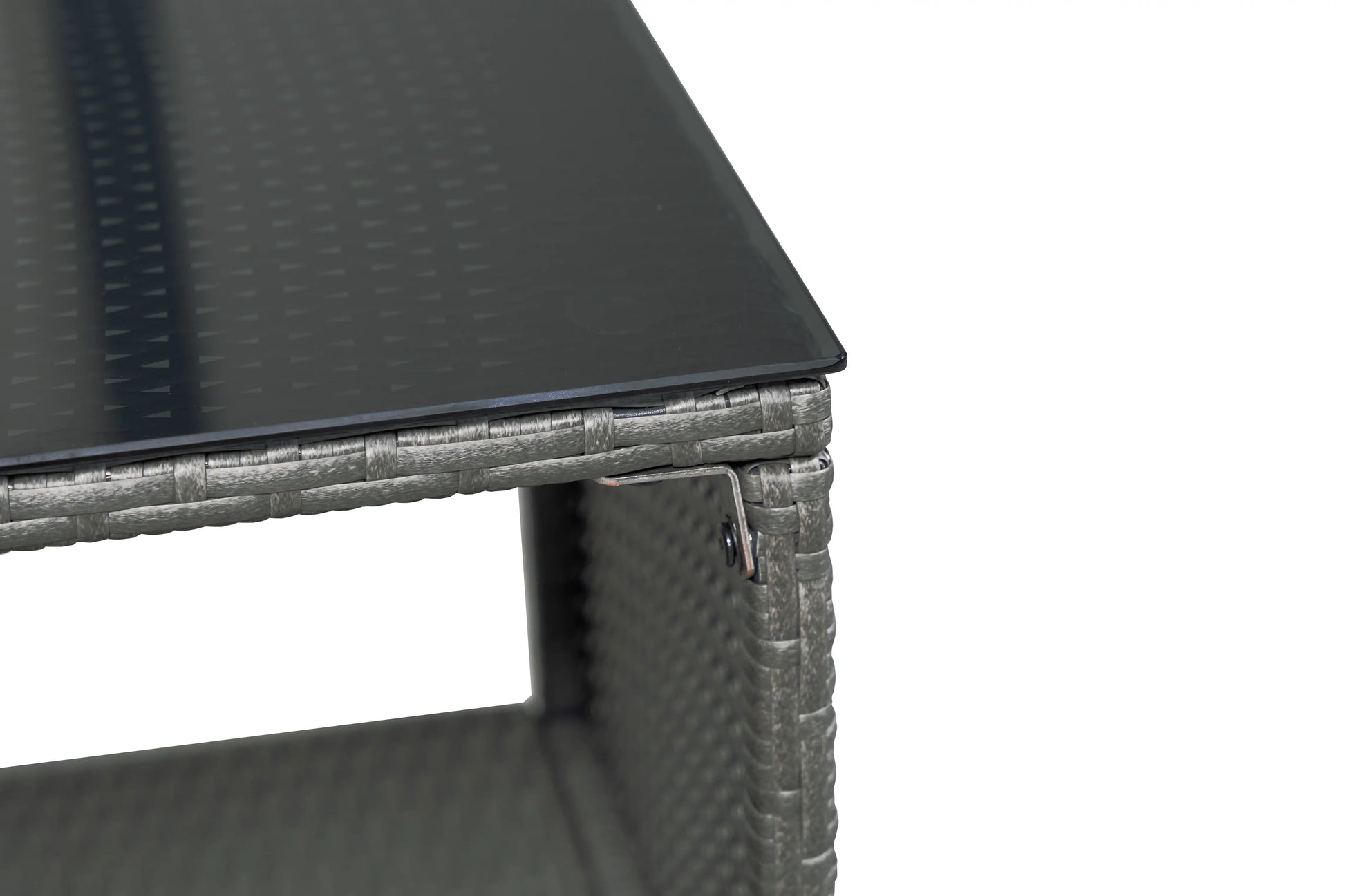 5 Piece Rattan Balcony Set, Wicker Outdoor Furniture, 2-Tier Coffee Table, Ottomans, Cream White, Grey Patio Furniture Sets at Gallery Canada