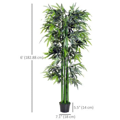 6FT Artificial Bamboo Tree, Fake Plant with Nursery Pot, Indoor Decor Artificial Trees at Gallery Canada
