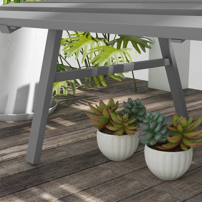 Outdoor Patio Bench, Aluminum Lightweight Park Bench, Grey Piano Benches at Gallery Canada