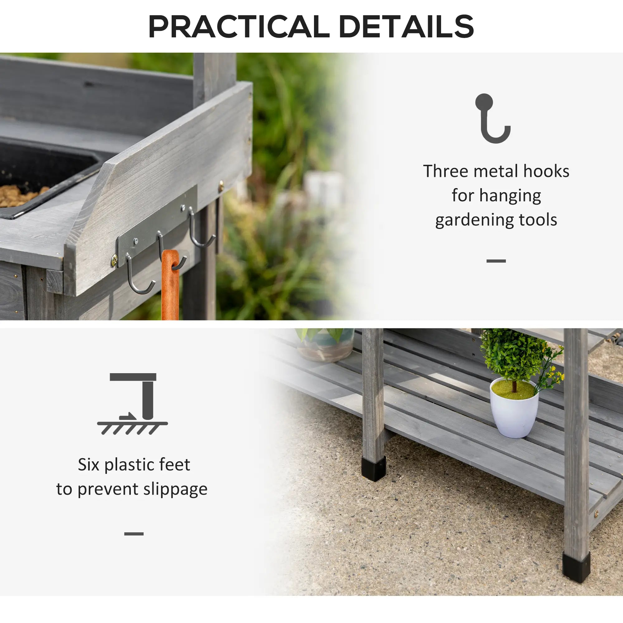 Potting Bench Table with Drawer, Removable Sink, Storage Shelves Potting Benches & Tables at Gallery Canada