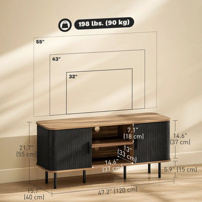TV Stand for 55 Inches, Storage Shelves, Cabinets, Black TV Stands at Gallery Canada