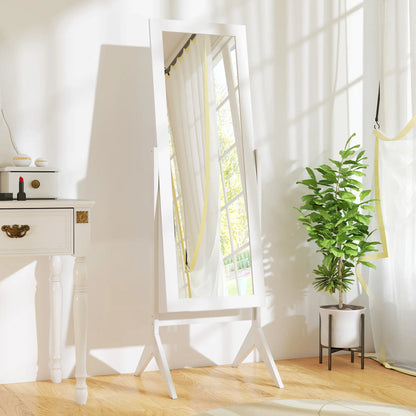 Full Length Mirror, Free Standing, Adjustable Angle, White Full Length Mirrors at Gallery Canada