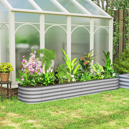 7.9 x 2 x 1ft Galvanized Raised Garden Bed, Metal Planter Box, Silver Galvanized Planter Boxes at Gallery Canada