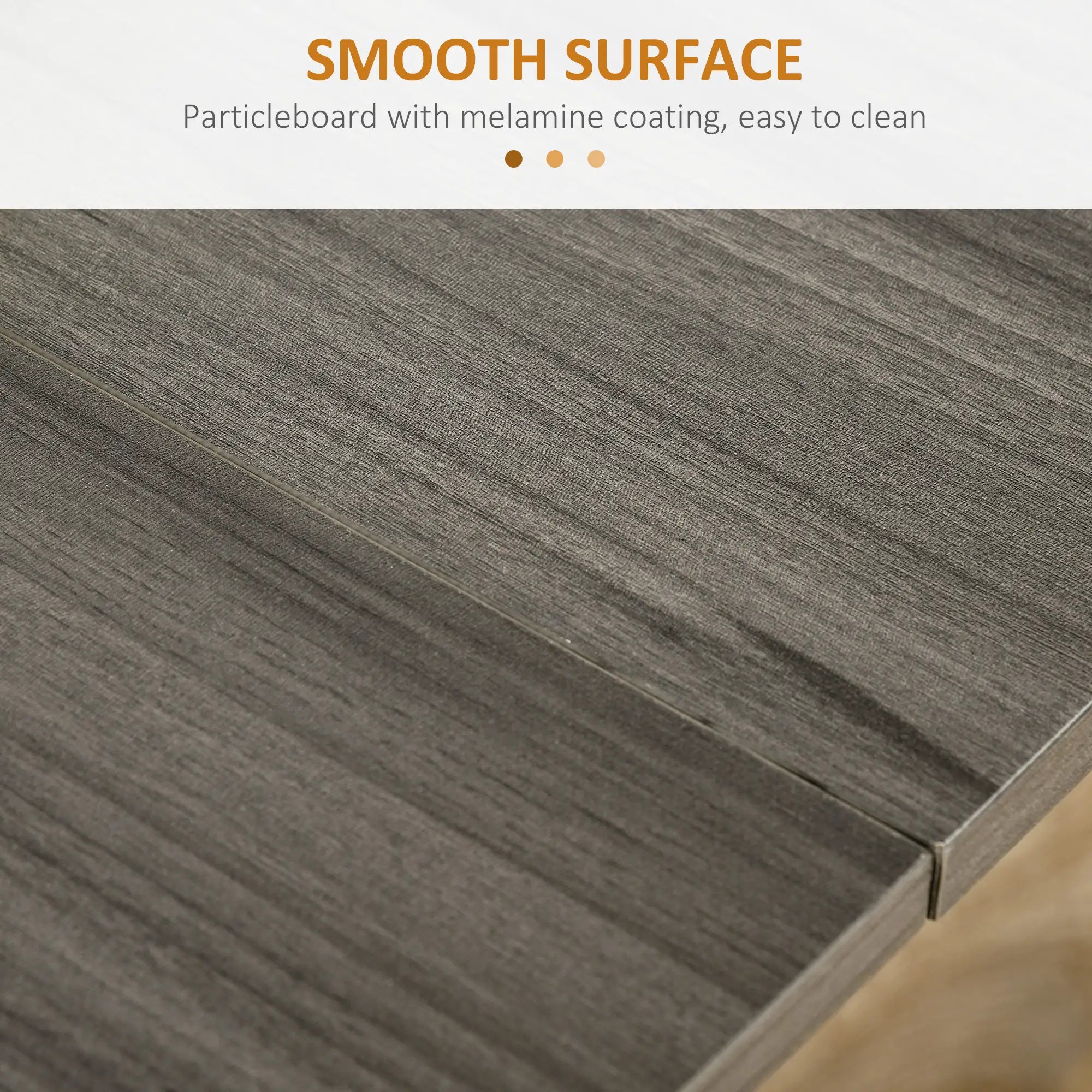 Extendable Dining Table, Collapsible w/ Shelves, Grey Wood Grain, Grey Dining Tables at Gallery Canada