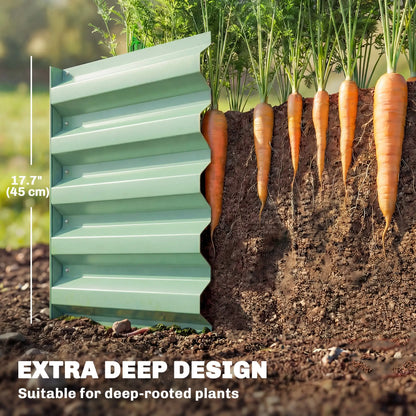 8 x 1.3 x 1.5ft Galvanized Raised Garden Bed, Light Green Planter Box, Light Green Galvanized Planter Boxes at Gallery Canada