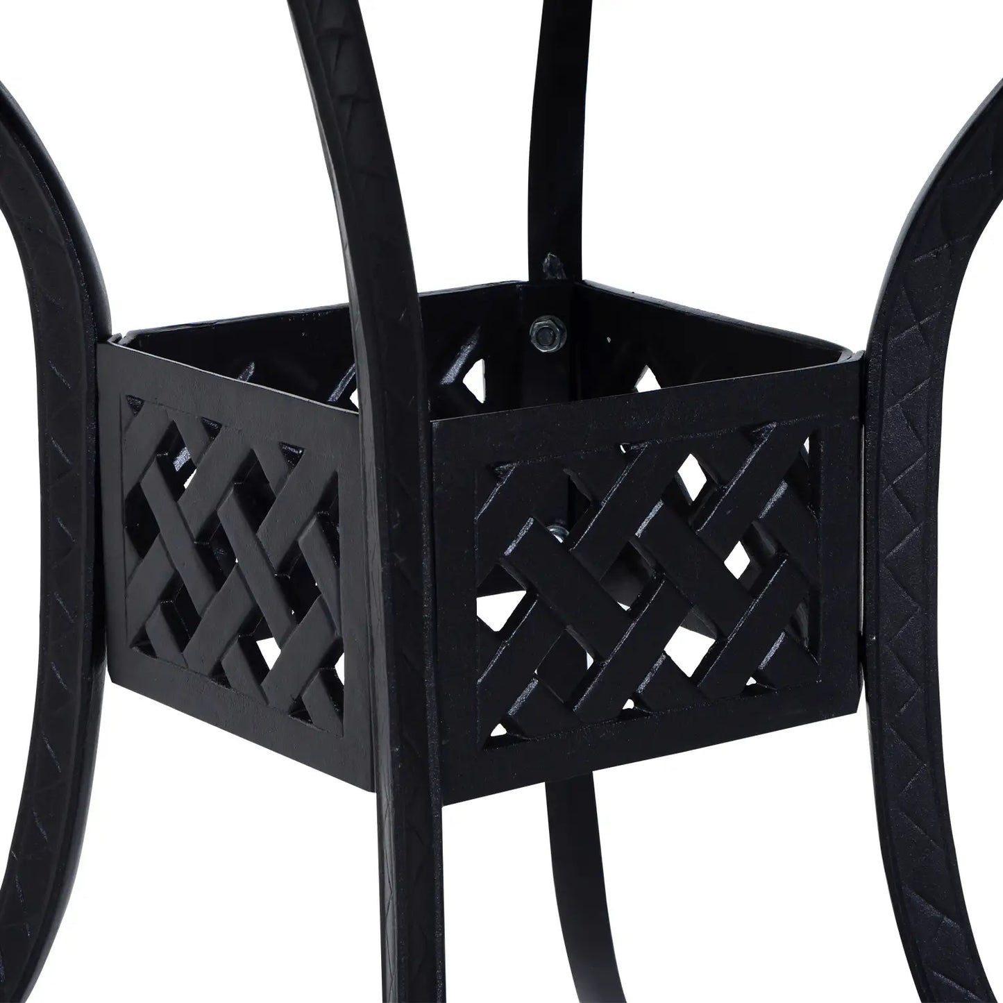 36" Patio Dining Table, Outdoor Bistro Table, Cast Aluminum Frame, Black Patio Side Tables at Gallery Canada