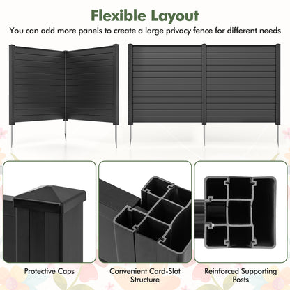 48-Inch Air Conditioner Fence, 2-Panel Privacy Screen, Black Decorative Fencing & Flooring at Gallery Canada