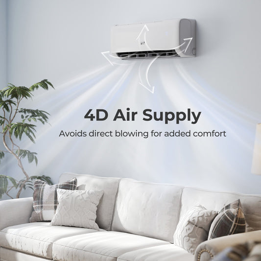 9100 BTU 20.5 SEER2 WiFi Mini Split AC, 115V, White Mini Split Air Conditioners White at Gallery Canada