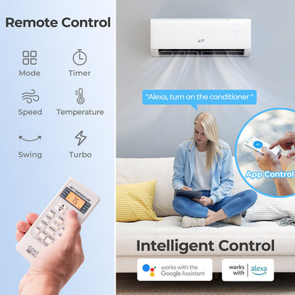 9100 BTU 20.5 SEER2 WiFi Mini Split AC, 115V, White Mini Split Air Conditioners at Gallery Canada