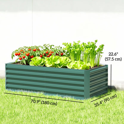6' x 3' x 2' Raised Garden Bed, Galvanized Planter Box, Dark Green Galvanized Planter Boxes at Gallery Canada
