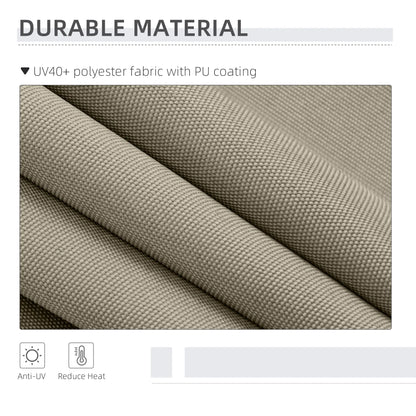 7' x 10' Retractable Patio Awning, Manual Outdoor Privacy Screen, Beige Retractable Side Awning at Gallery Canada