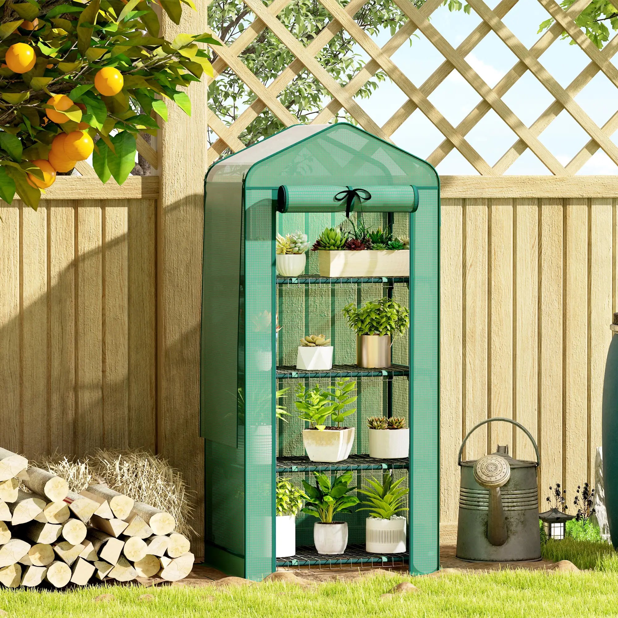 Mini Greenhouse With Screen Roof, 27.6