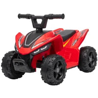 6V Kids ATV Quad, Button Control, 45Mins Runtime, Red Electric Toy Cars Red at Gallery Canada