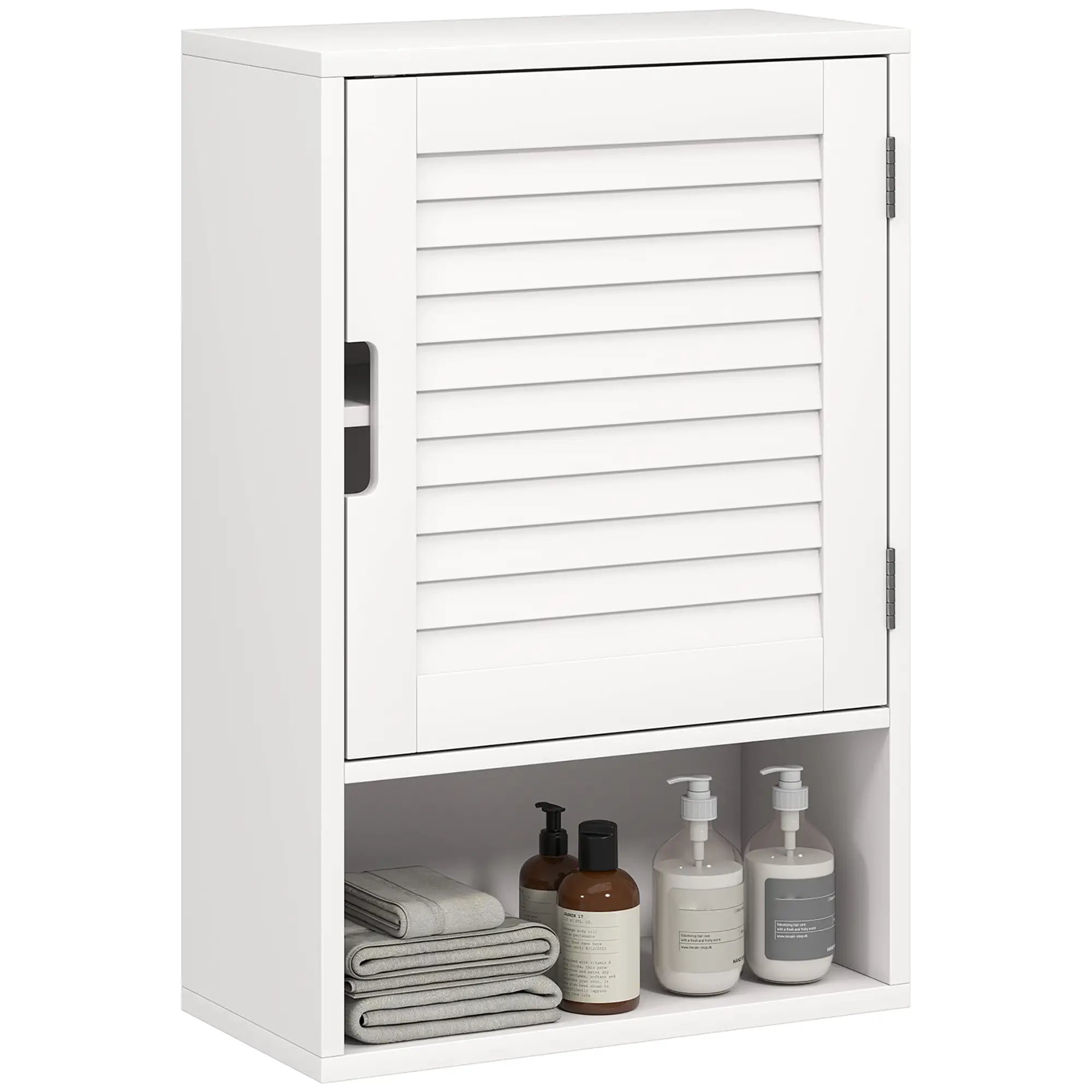 Wall Mounted Bathroom Cabinet, Adjustable Shelves, 40 x 20 x 60 cm, White Wall Mounted Cabinets at Gallery Canada