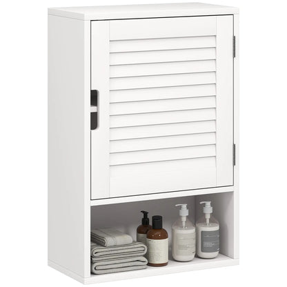 Wall Mounted Bathroom Cabinet, Adjustable Shelves, 40 x 20 x 60 cm, White Wall Mounted Cabinets at Gallery Canada