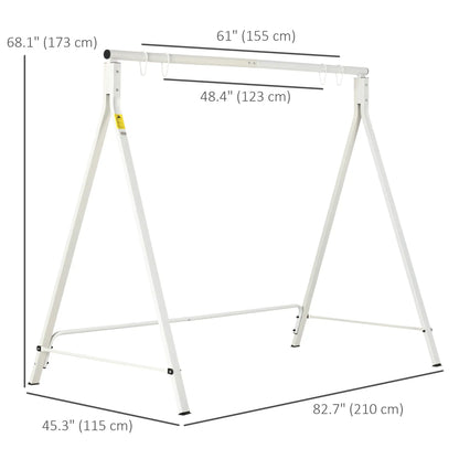 Metal Swing Stand, Hanging Chair Frame, 528 LBS, Backyard, Patio, Lawn, White Hammock Stands at Gallery Canada