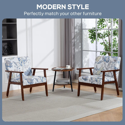 Modern Accent Chair, Upholstered Linen-Feel Armchair, Multicolored Accent Chairs at Gallery Canada