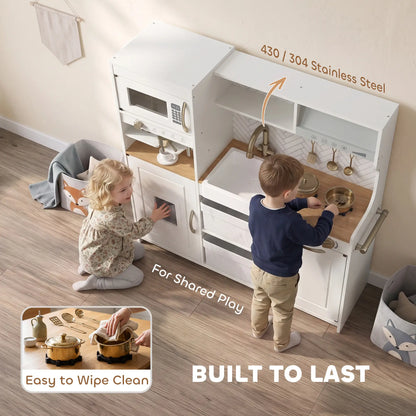 Kids Kitchen Playset With Coffee Machine, 3+, White Play Kitchen at Gallery Canada