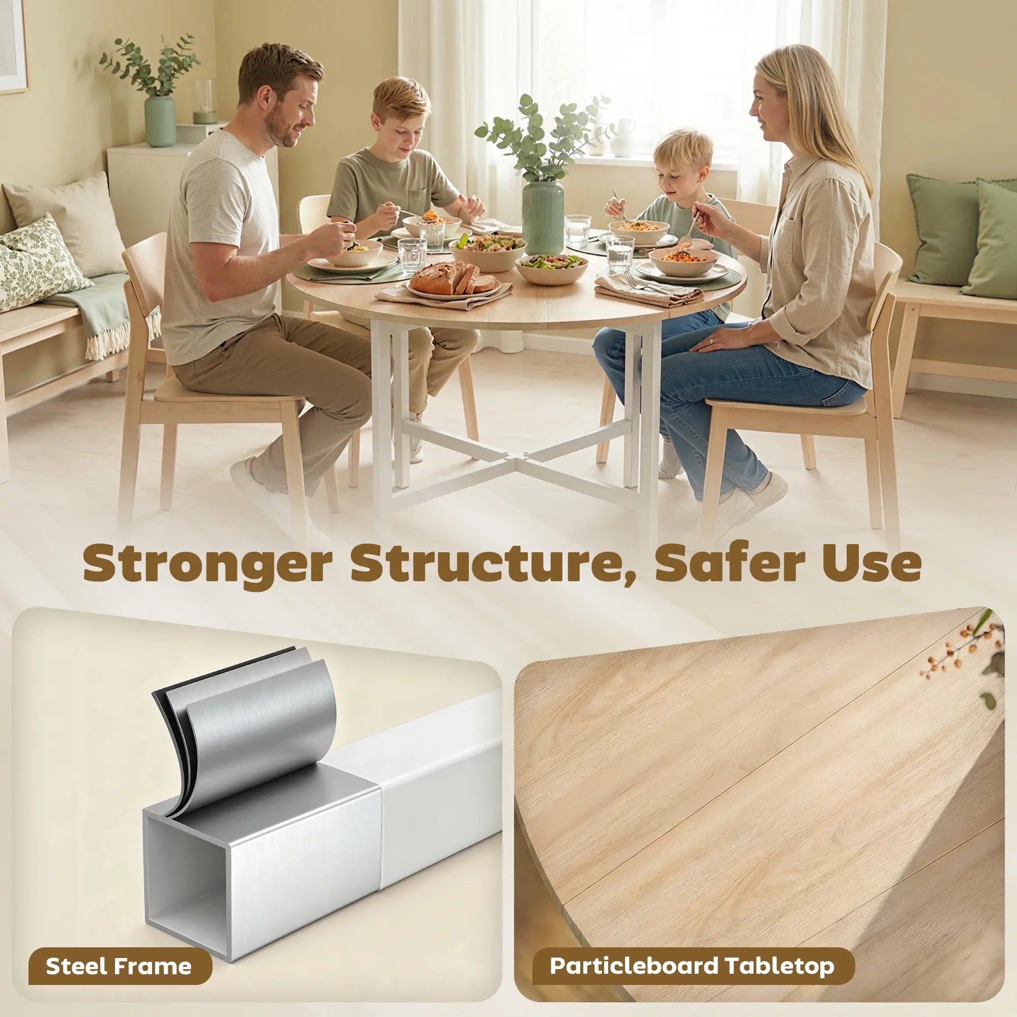 Folding Dining Table For 2-4 People, 31.5