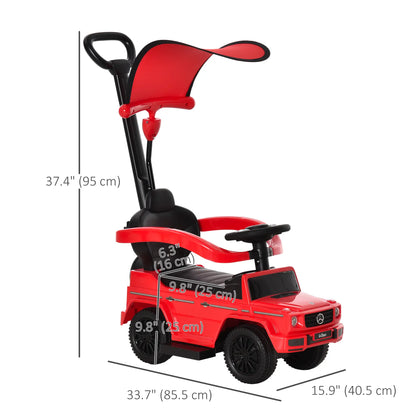 G350 Licensed Push Car, 3-in-1 Toddler Sliding Car, Red Electric Ride On Toys at Gallery Canada