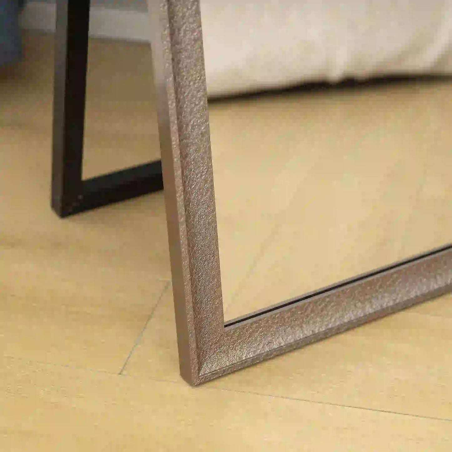 64" x 21" Rectangular Full Length Mirror, Gunmetal Silver Full Length Mirrors at Gallery Canada