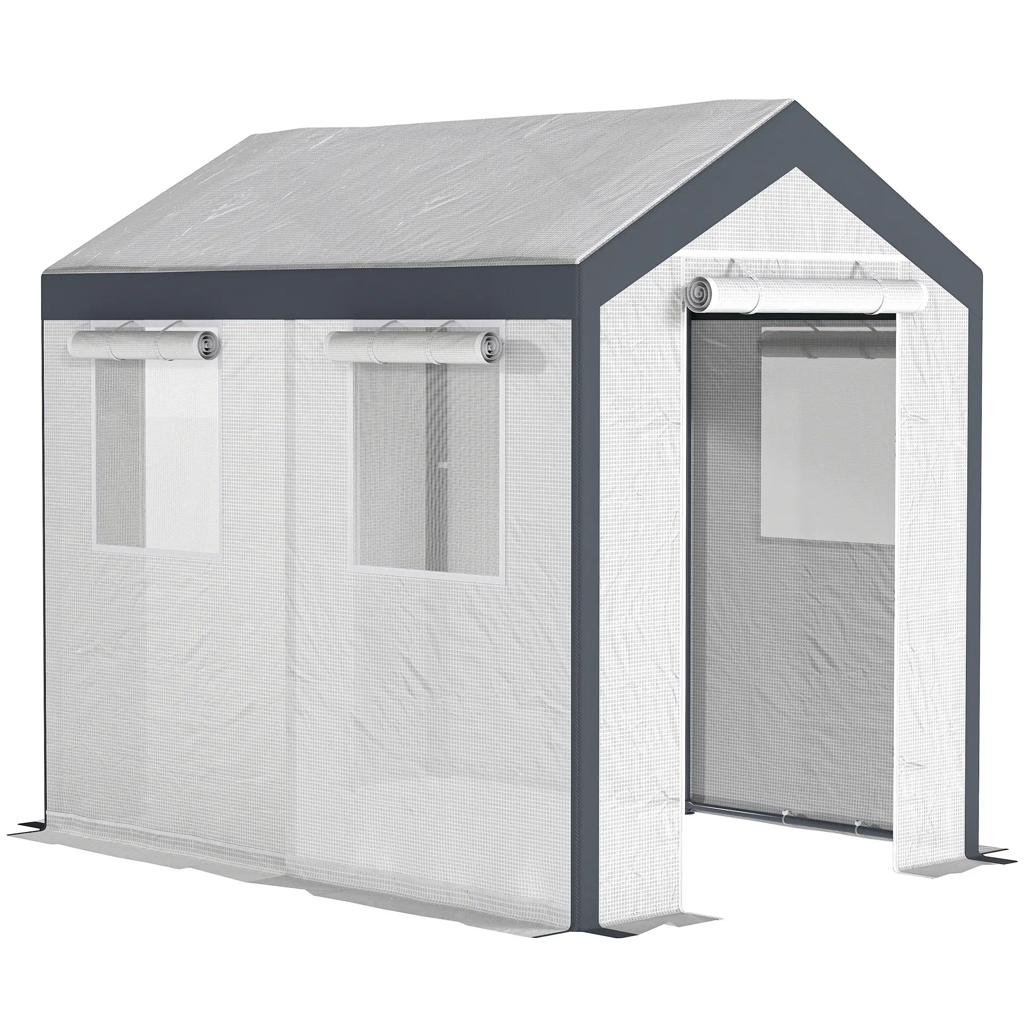 8' x 6' x 7.5' Walk-in Greenhouse, Outdoor Plant Growth Tent, White Walk In Greenhouses at Gallery Canada