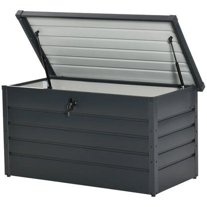 Large Deck Box, Outdoor Storage with Lock, Grey Patio Storage Boxes at Gallery Canada