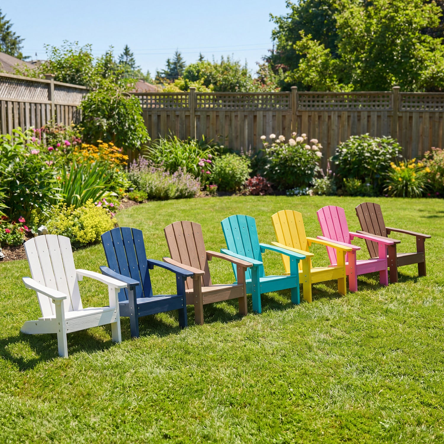 All-Weather HDPE Kids Adirondack Chair, High Backrest, Brown Kids Chairs & Seating at Gallery Canada