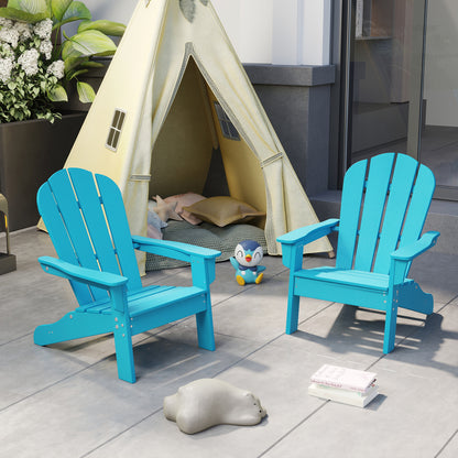 Kids Adirondack Chair, HDPE, All-Weather, Turquoise Kids Chairs & Seating at Gallery Canada