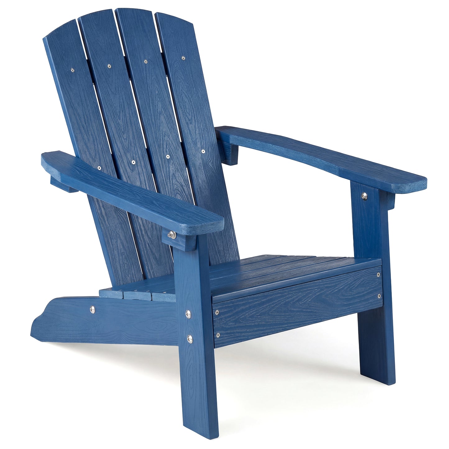 All-Weather HDPE Kids Adirondack Chair, High Backrest Armrests, Blue Kids Chairs & Seating Blue at Gallery Canada