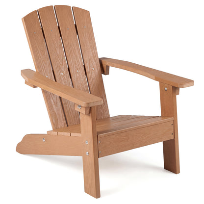 All-Weather HDPE Kid's Adirondack Chair, High Backrest, Armrests, Natural Kids Chairs & Seating at Gallery Canada