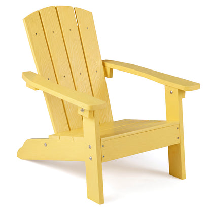 All-Weather HDPE Kids Adirondack Chair, High Backrest, Yellow Kids Chairs & Seating at Gallery Canada