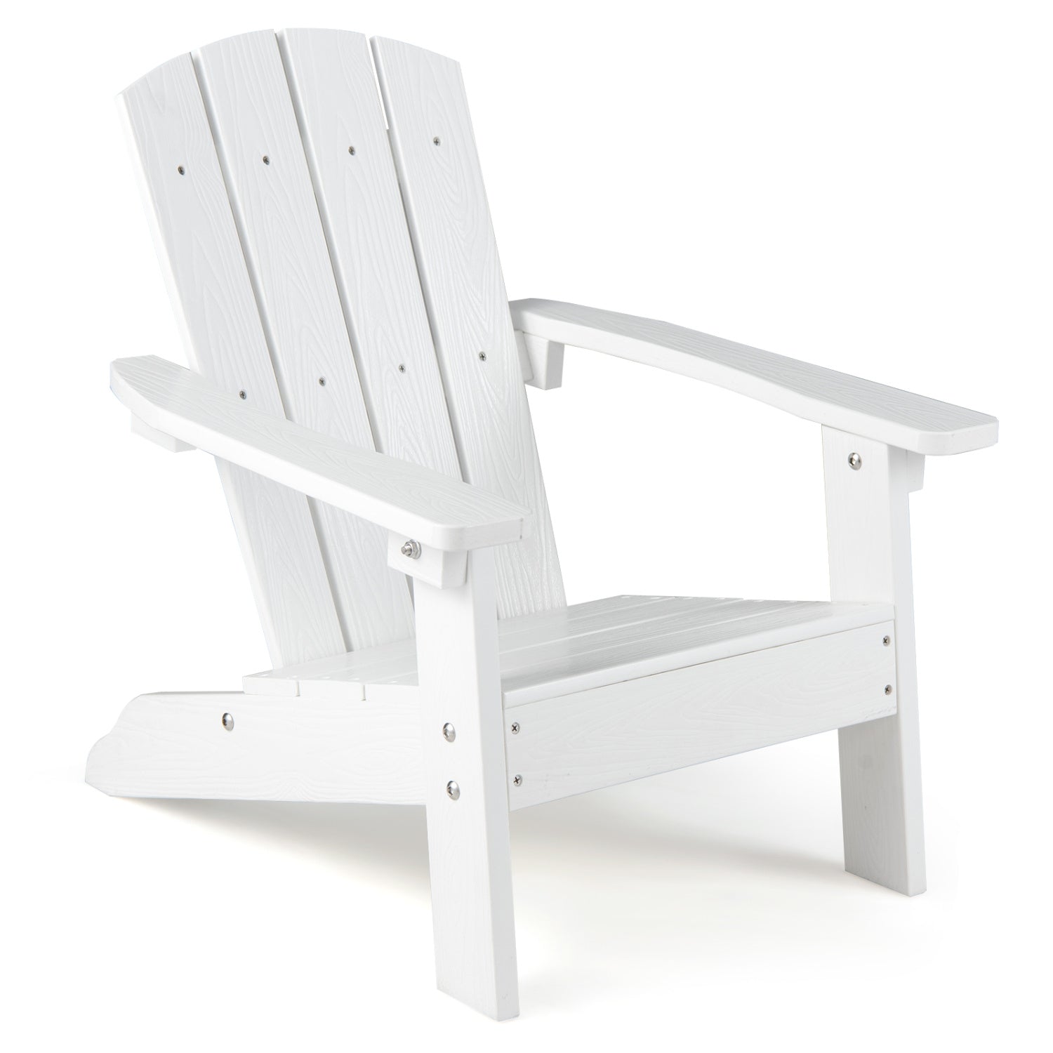 Kids Adirondack Chair, All-Weather HDPE, High Backrest, White Kids Chairs & Seating White at Gallery Canada