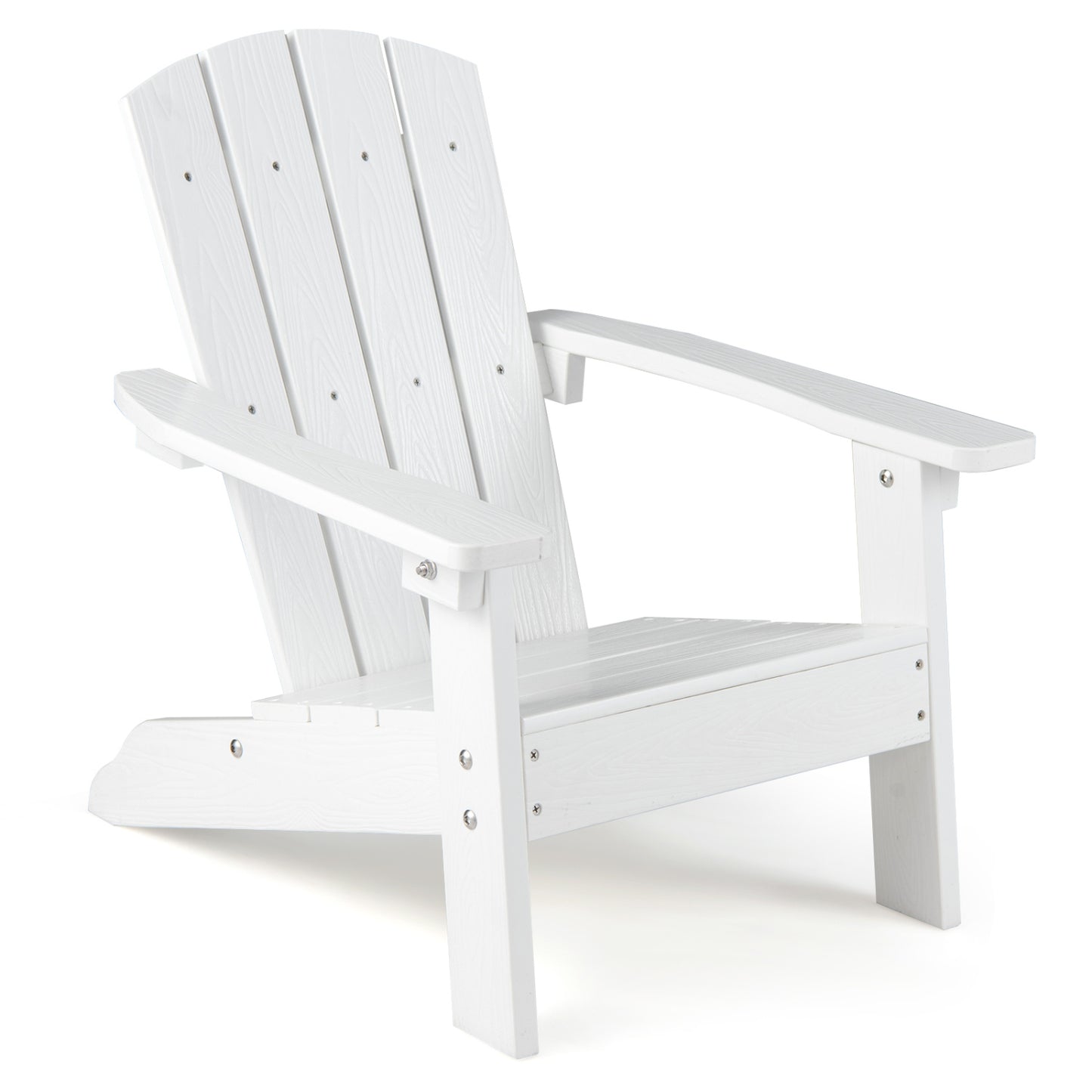 Kids Adirondack Chair, All-Weather HDPE, High Backrest, White Kids Chairs & Seating White at Gallery Canada