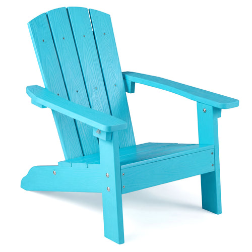Kids Adirondack Chair, HDPE, All-Weather, Turquoise