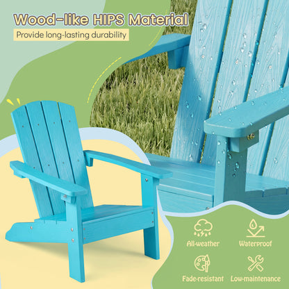 Kids Adirondack Chair, HDPE, All-Weather, Turquoise Kids Chairs & Seating at Gallery Canada