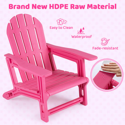 Kids Outdoor Patio Seating, Ergonomic Design, Pink