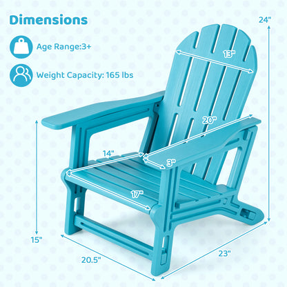 Kids Outdoor Patio Seating, Ergonomic, Turquoise