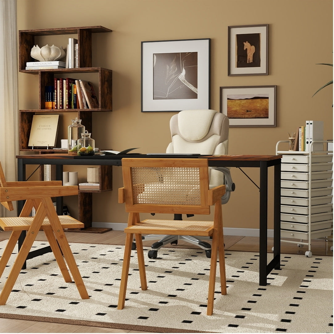 All-in-One Home Office Furniture Bundle – Ergonomic Chair Spacious Desk Multi-Drawer Cart Bookshelf & Accent Chairs Home Office at Gallery Canada