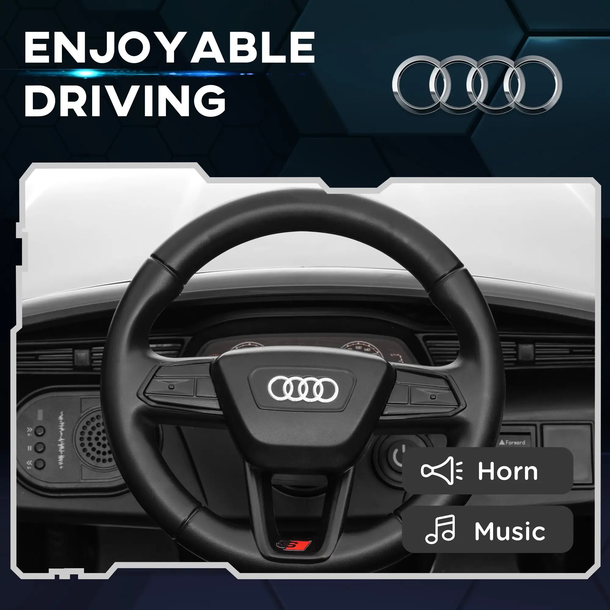 12V Kids Electric Car, Audi Q8 E-Tron Sportback, Remote Control, White Electric Toy Cars at Gallery Canada