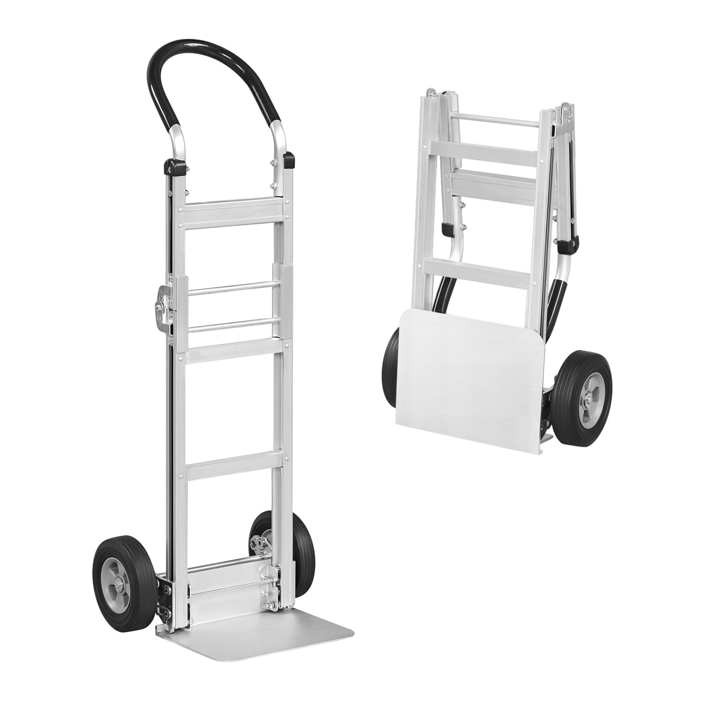 Aluminum Dolly Cart, 2 Rubber Wheels, Ergonomic Handle, Silver Garages at Gallery Canada