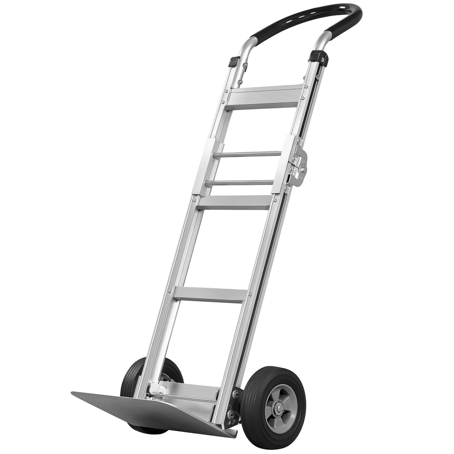 Aluminum Dolly Cart, 2 Rubber Wheels, Ergonomic Handle, Silver Garages at Gallery Canada