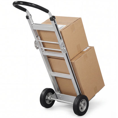 Aluminum Dolly Cart, 2 Rubber Wheels, Ergonomic Handle, Silver Garages at Gallery Canada