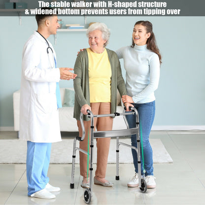Heavy-Duty Aluminum Folding Walker, Gray Walkers & Rollators at Gallery Canada