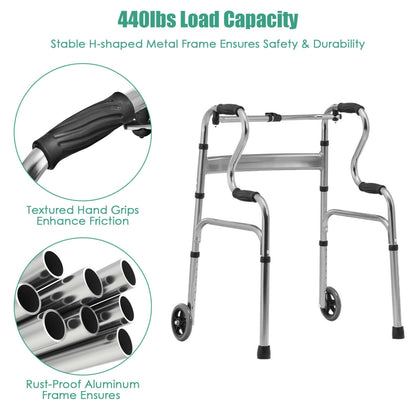 Heavy-Duty Aluminum Folding Walker, Gray Walkers & Rollators at Gallery Canada