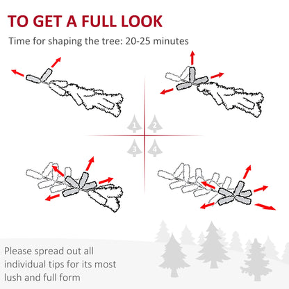 6ft Artificial Christmas Tree, Pine Realistic Branches, Auto Open, White, Pink Pencil Christmas Trees at Gallery Canada