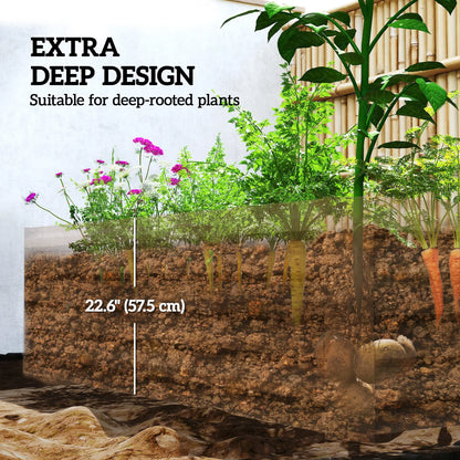 6' x 3' x 2' Raised Garden Bed, Galvanized Planter Box, Brown Galvanized Planter Boxes at Gallery Canada